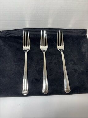 Lenox Dinner Forks Flatware Stainless Set of 3 Metropolitan Dining Replacements